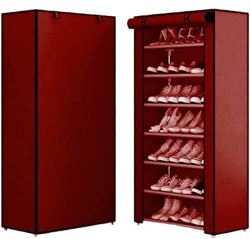 7-tier shoe rack with cover