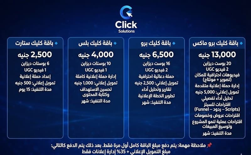 برنامج حسابات للمحلات في مصر | POS متكامل من شركة برمجة Click Solutions