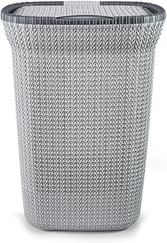 National Laundry Basket Net With Cover Charcoal - 1