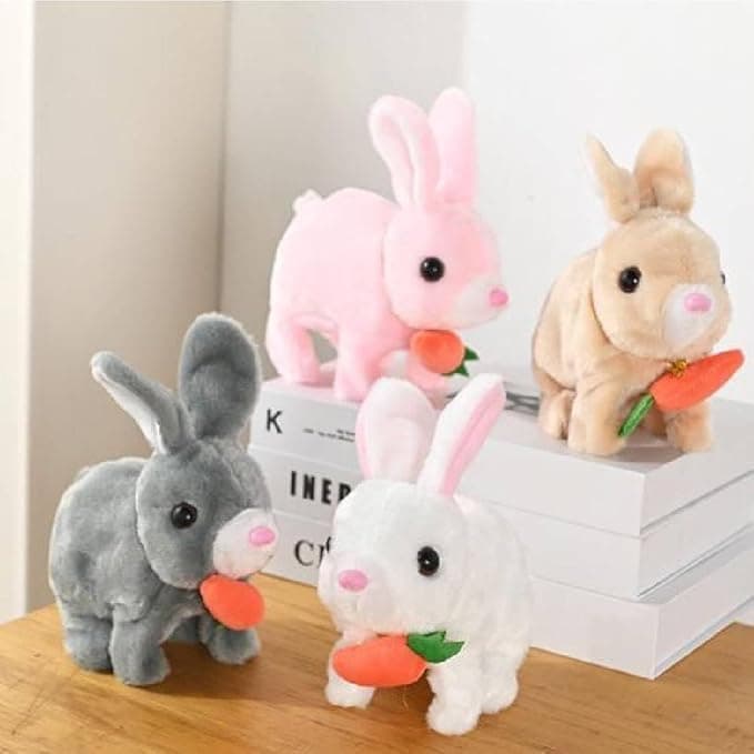The naughty bunny toy features a chase action and cheerful sounds, making it a fun toy for both boys and girls. Pink. - 1